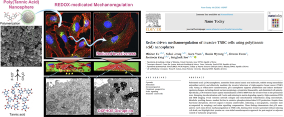 [고분자콜로이드실험실] 산화환원 조절을 통한 암세포 억제형 나노입자 개발